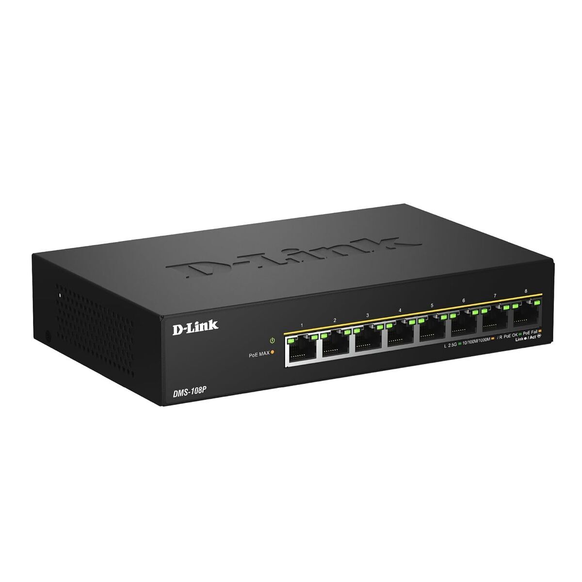 D-LINK 8 ports 2.5G/MultiGig PoE Unmanaged Switch Metal