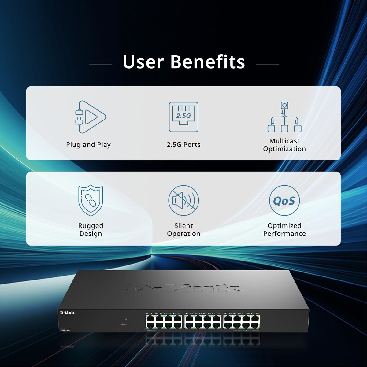 D-LINK 24 Ports 2.5G/MultiGig Unmanaged Switch Metal