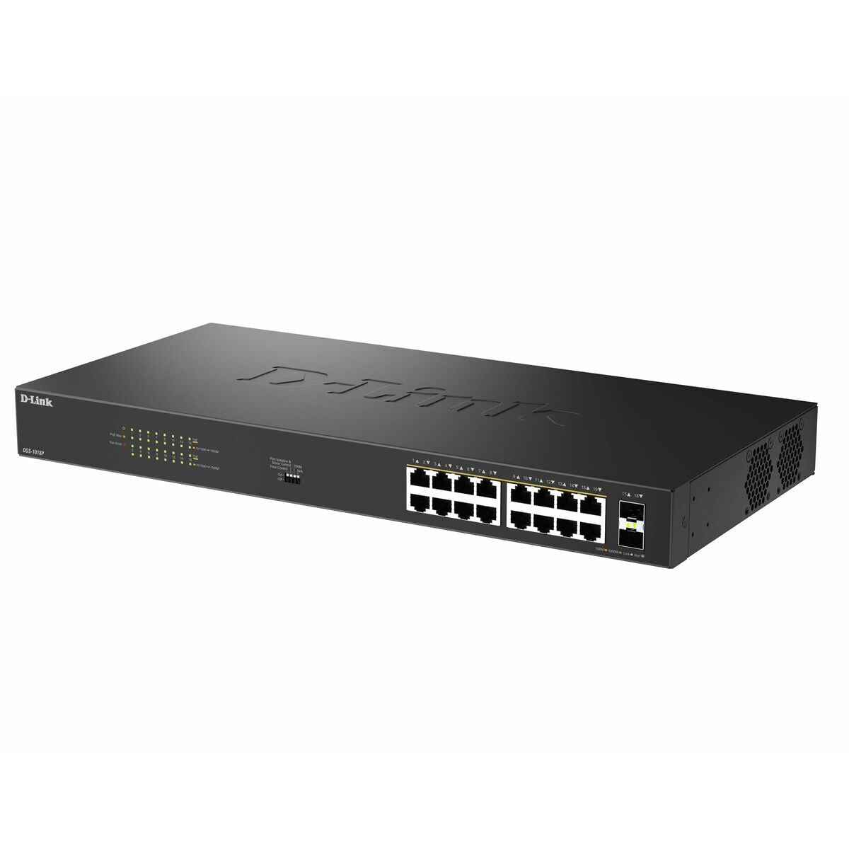D-LINK 16 Ports GE PoE 30W + 2 Ports SFP Unmanaged Switch 240W