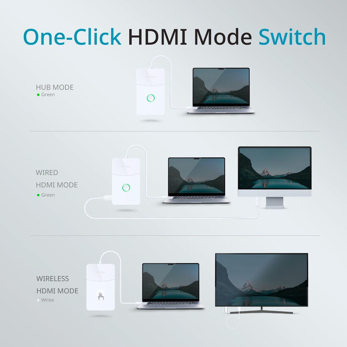 D-LINK Station daccueil USB-C 5-en-1 - Wireless HDMI