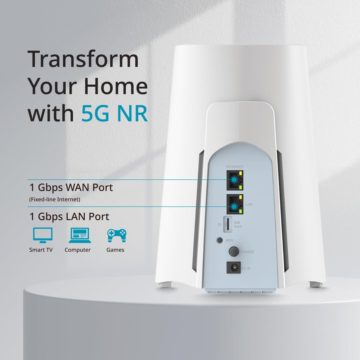 D-LINK Desktop Router 5G NR/4G LTE Wi-Fi 6 AX3000