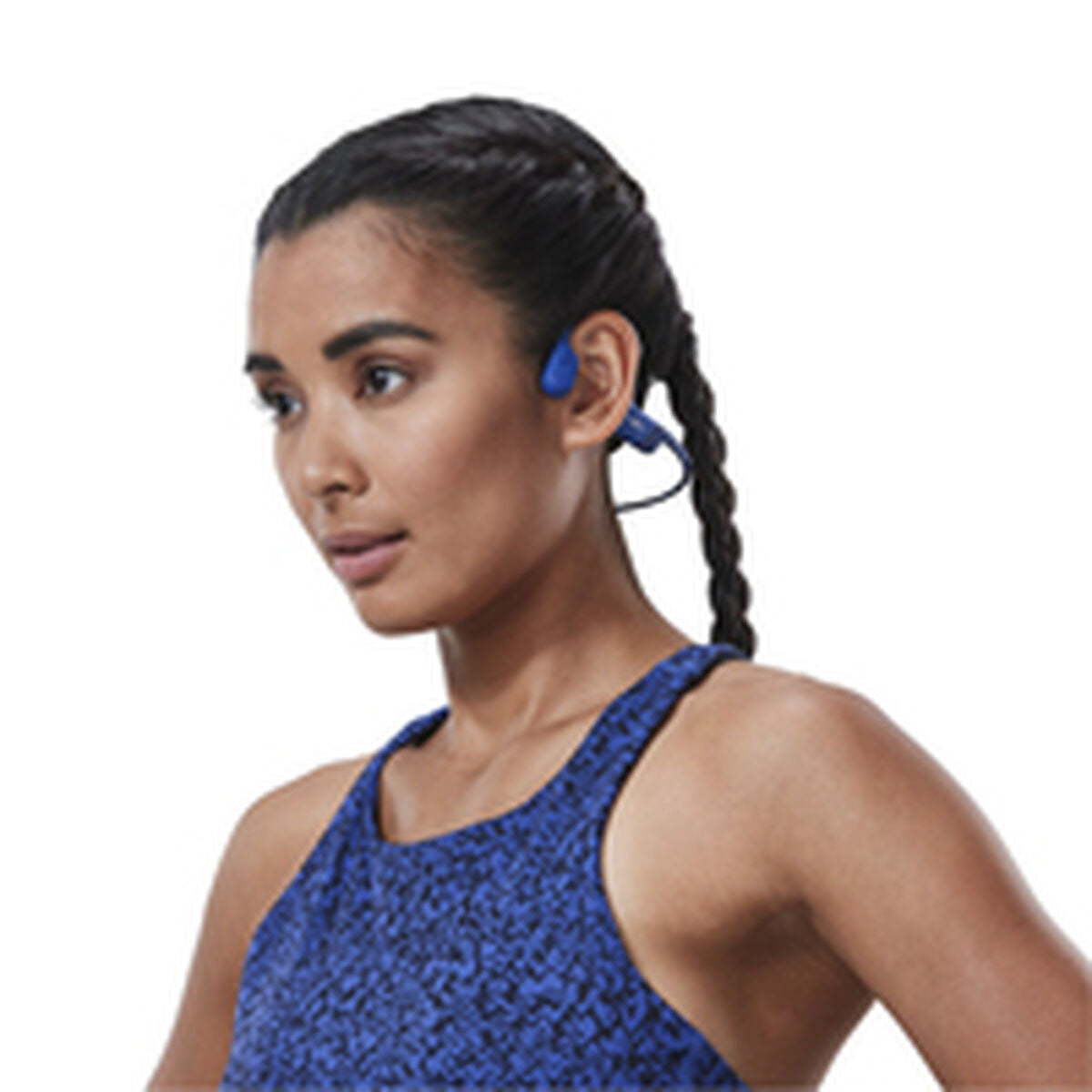 SHOKZ Casque à conduction osseuse OpenRun - Bluetooth - Bleu