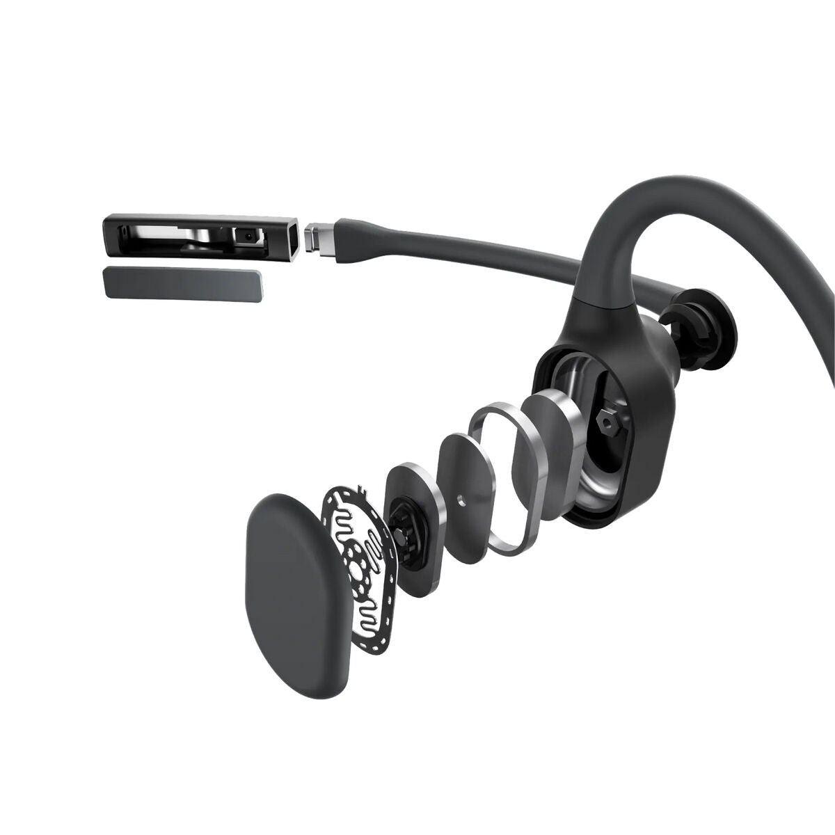 SHOKZ Casque sans-fil à conduction osseuse OpenComm2 - Noir