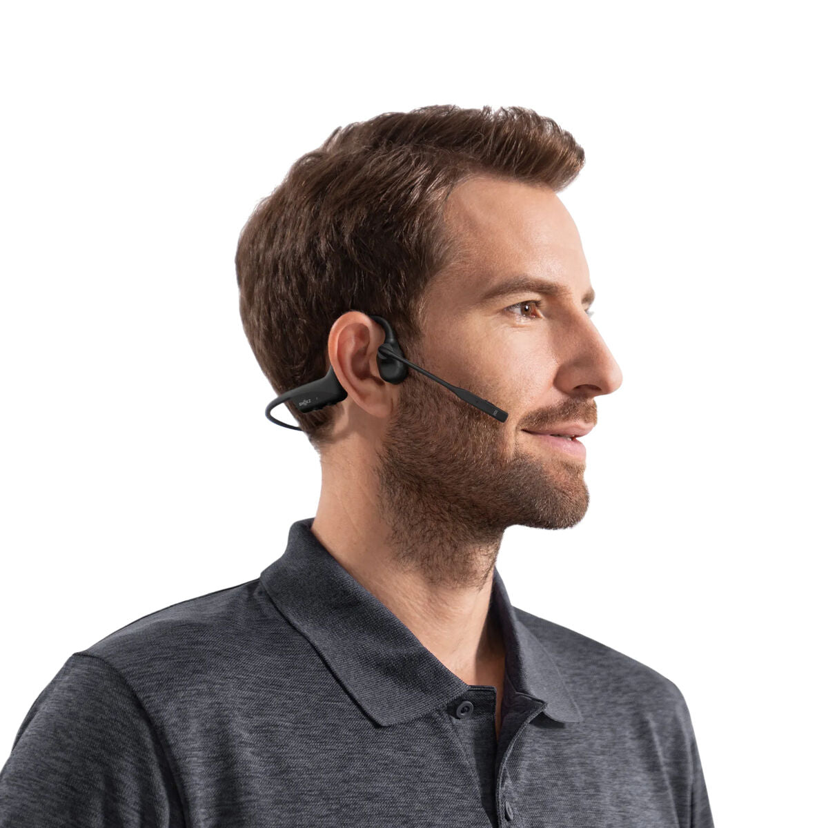 SHOKZ Casque sans-fil à conduction osseuse OpenComm2 - Noir