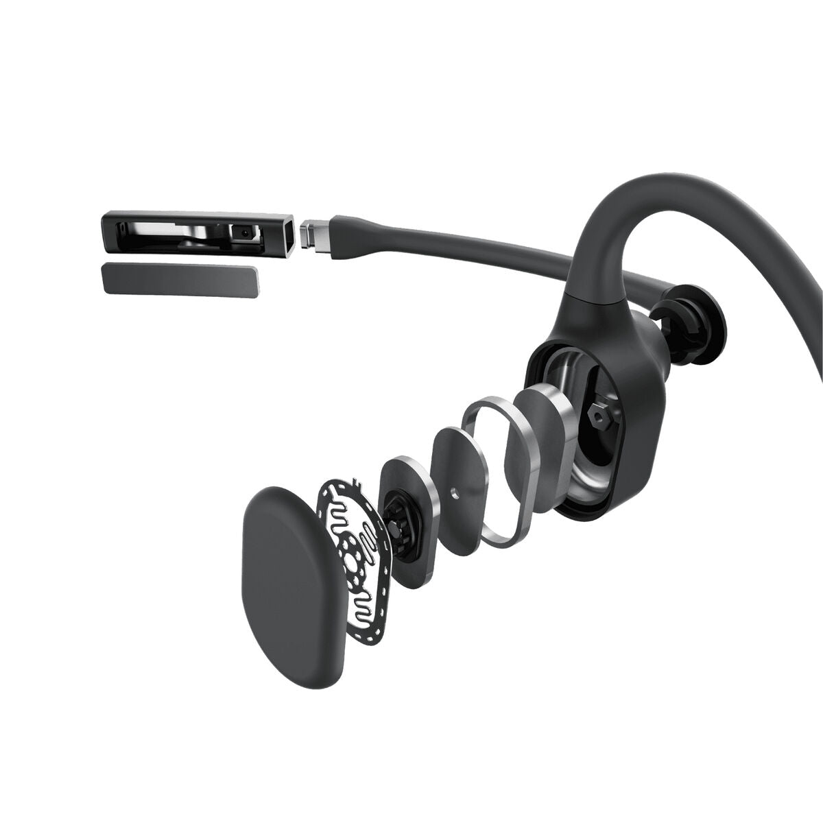 SHOKZ Casque sans-fil à conduction osseuse OpenComm2 UC - USB-A - Noir