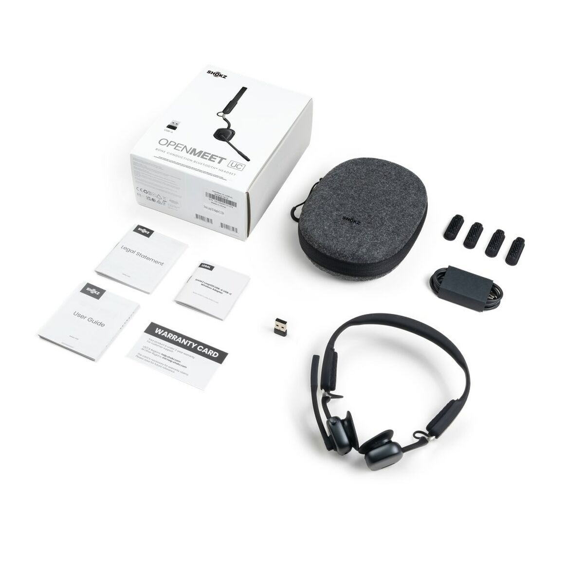 SHOKZ Casque sans-fil conduction osseuse OpenMeet UC USB-A