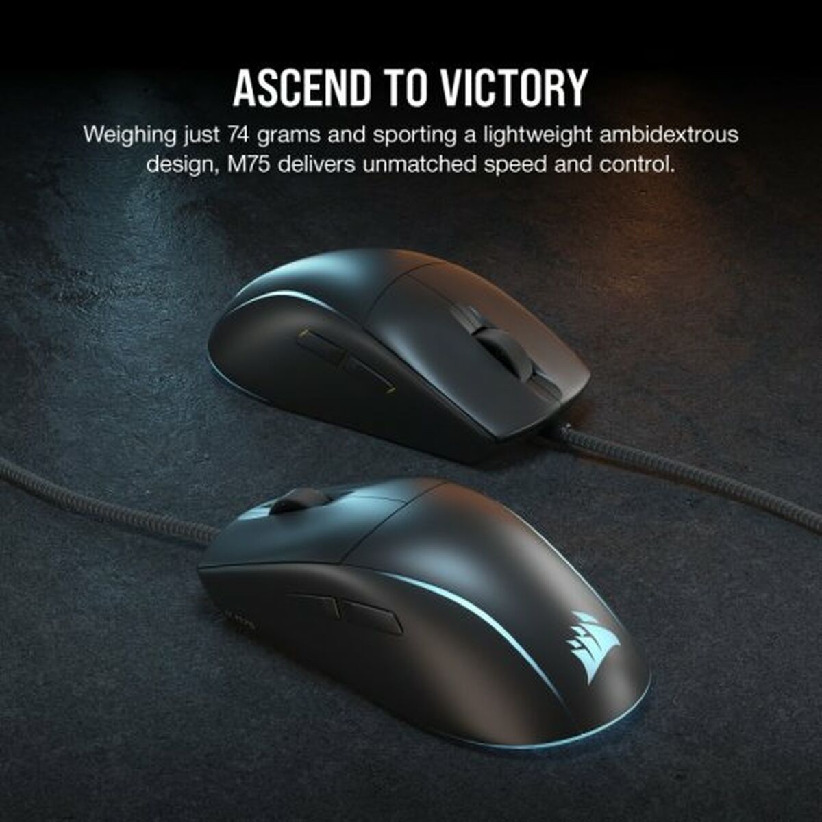 Souris RGB Corsair M75 légere Gaming USB Type-A optique 26000 DPI