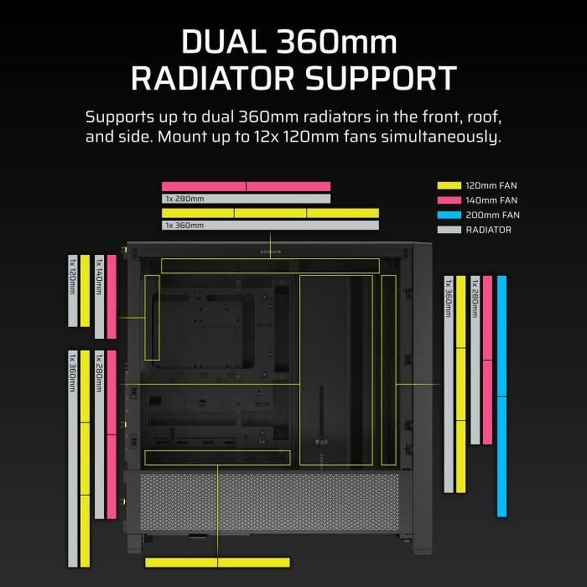 Corsair FRAME 4000D Midi Tower Noir