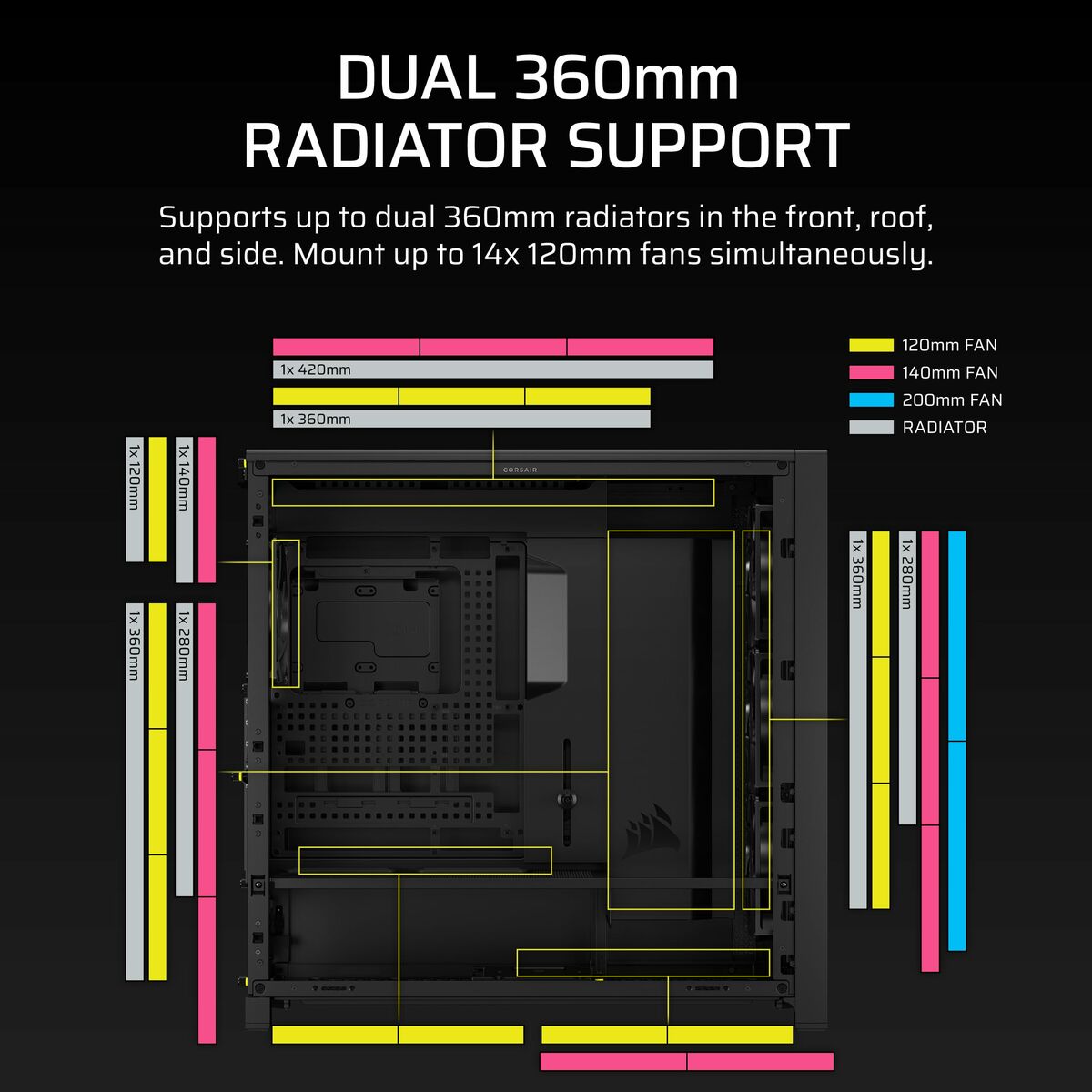 Corsair FRAME 5000D RS Midi Tower Noir