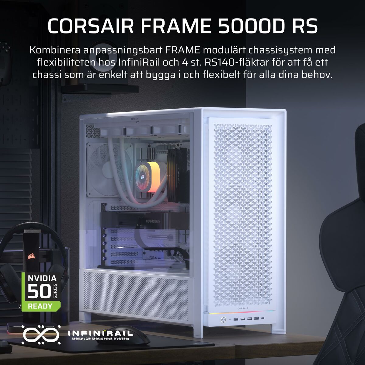 Corsair FRAME 5000D RS Midi Tower Blanc