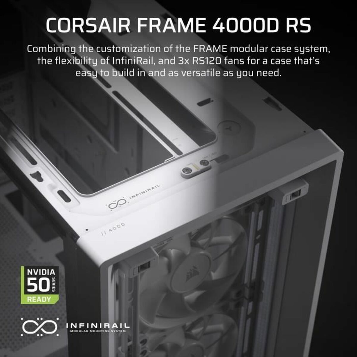 Corsair FRAME 4000D RS Midi Tower Blanc