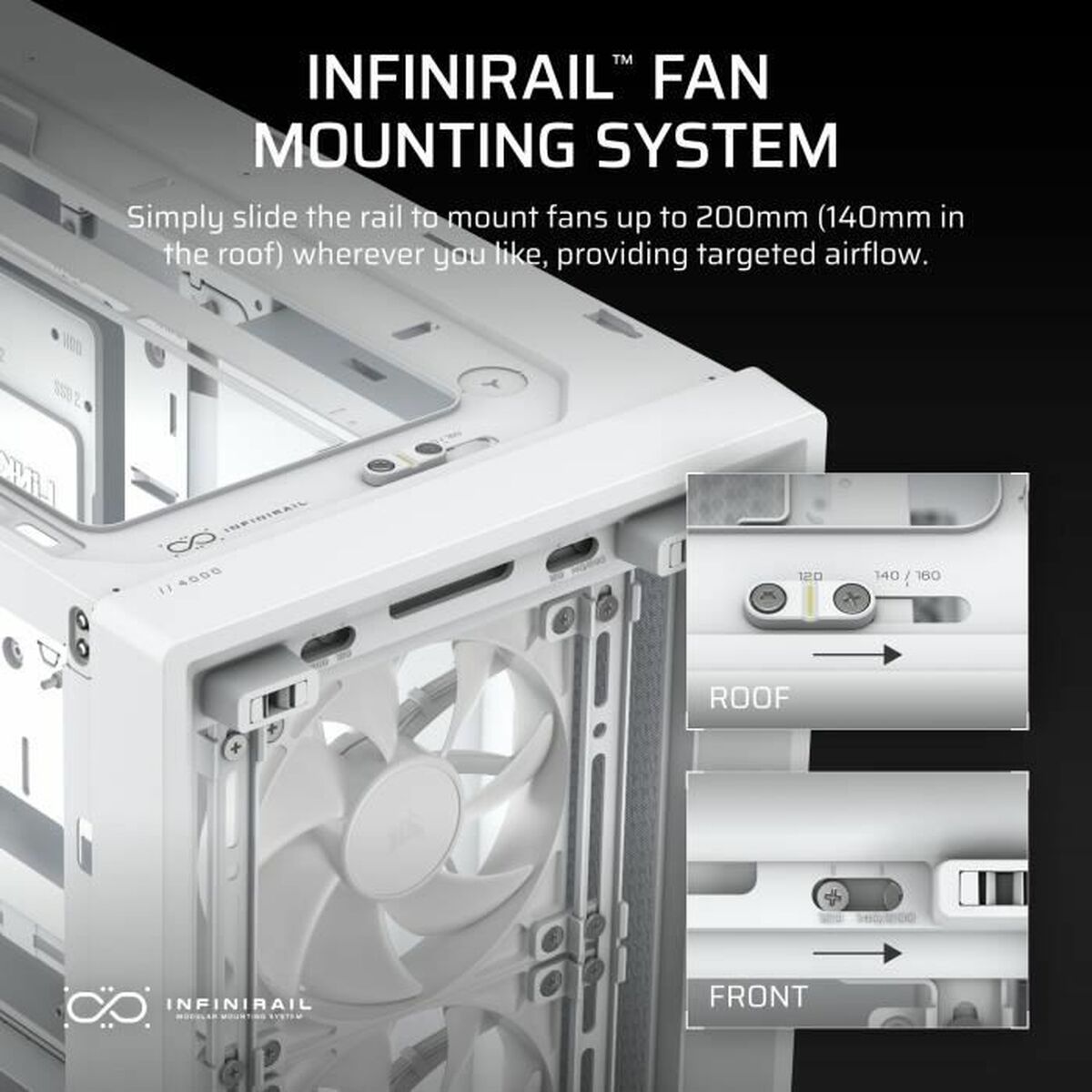 Corsair FRAME 4000D RS Midi Tower Blanc