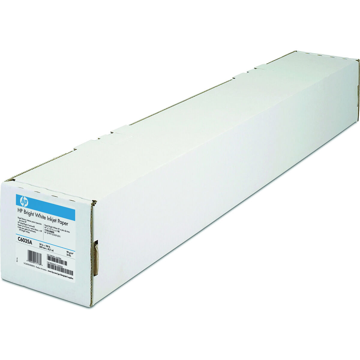 HP BRIGHT blanc Papier blanc brillant inkjet 90g/m2 610mm x 45.7m 1 rouleau pack de 1
