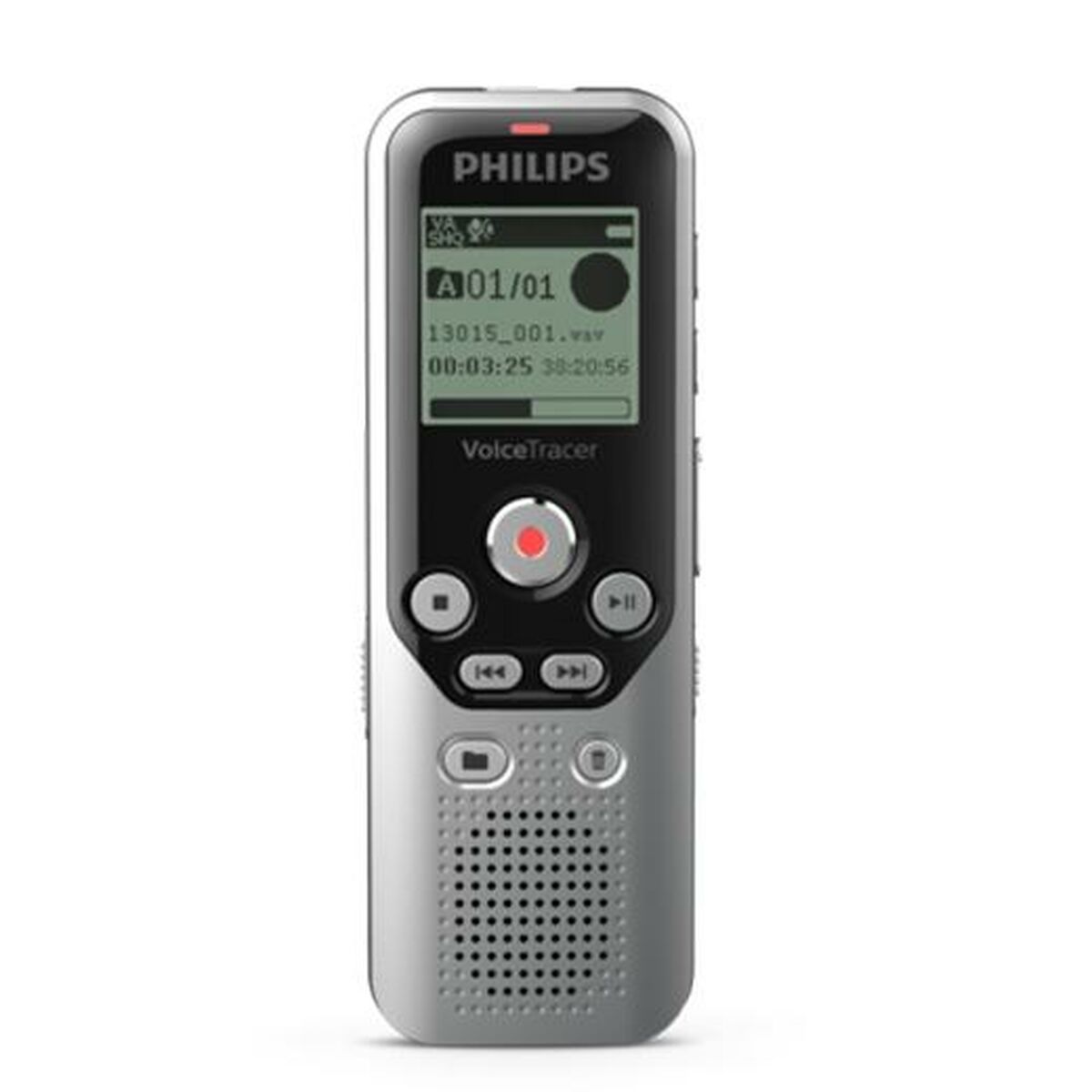 PHILIPS Dictaphone VoiceTracer DVT1250 : Optimisé pour les notes, 1 mic 4Go Mono