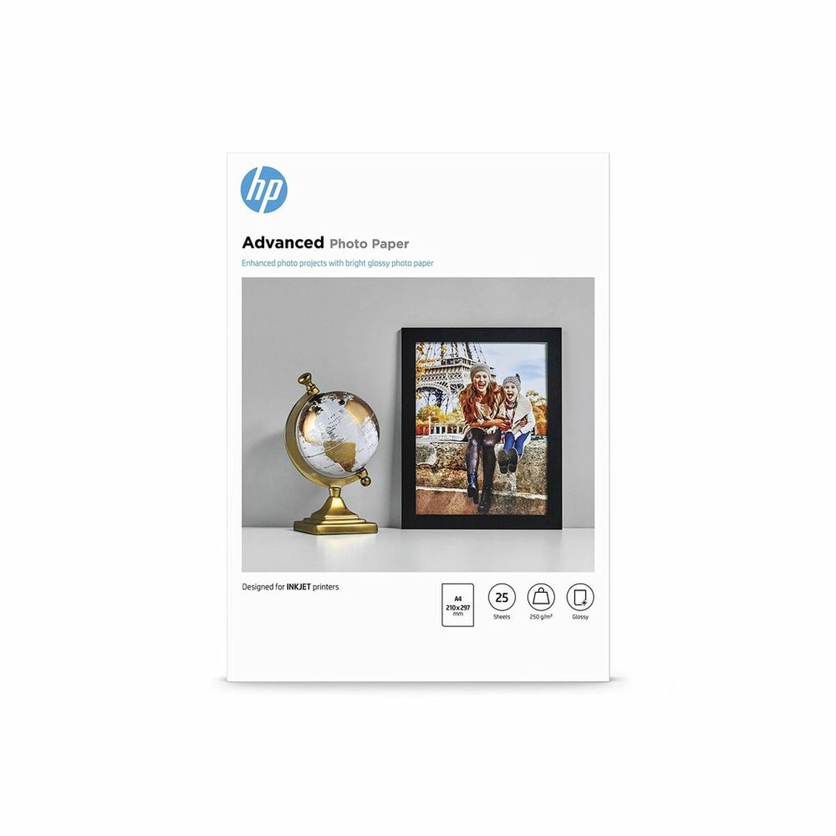 HP original Q5456A Advanced glossy photo paper Ink cartridge 250g/m2 A4 25 sheets 1-pack