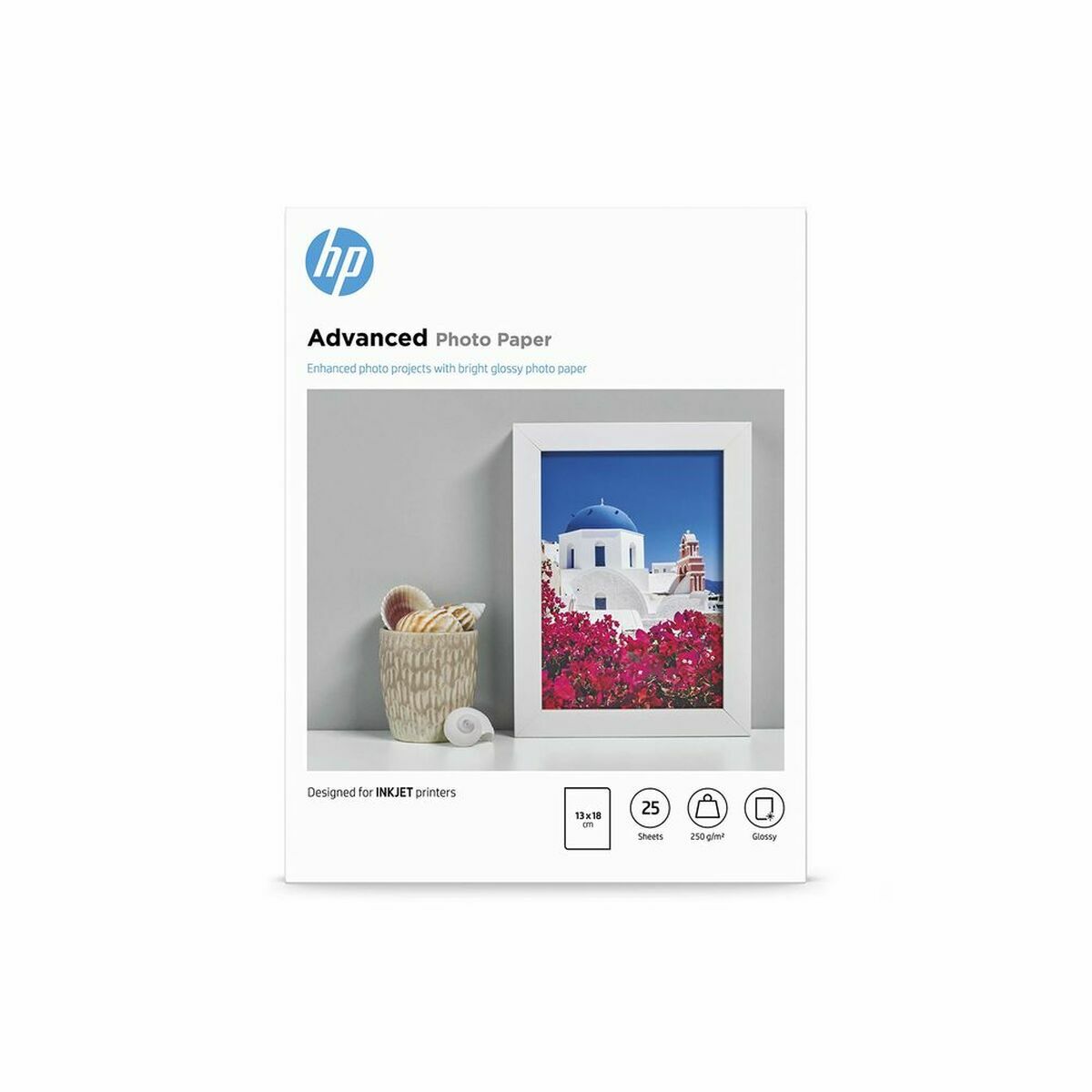HP original Advanced glossy photo paper Ink cartridge Q8696A 250g/m2 130x180mm 25 sheets 1-pack borderless