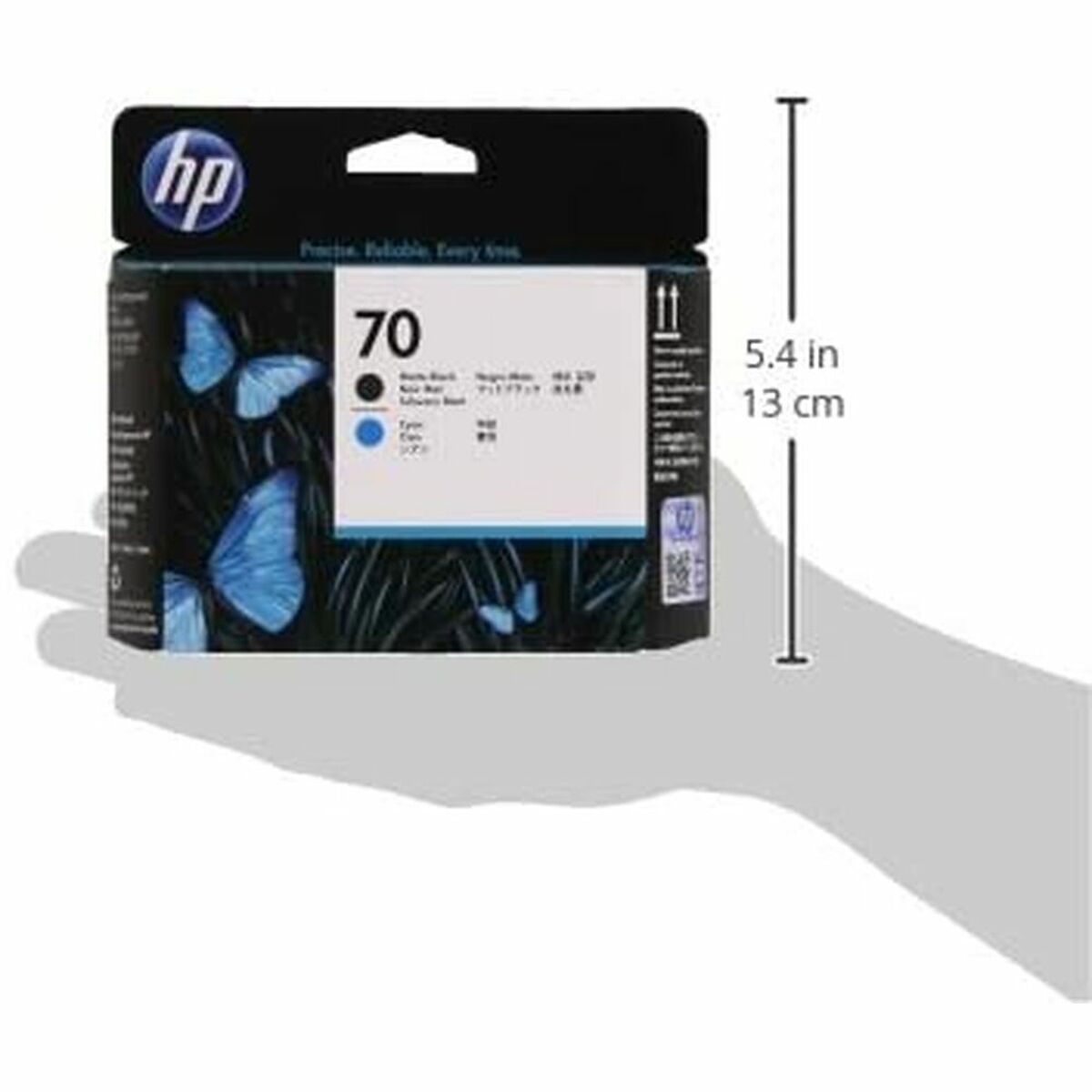 HP 70 original printhead C9404A matte black and cyan standard capacity 1-pack