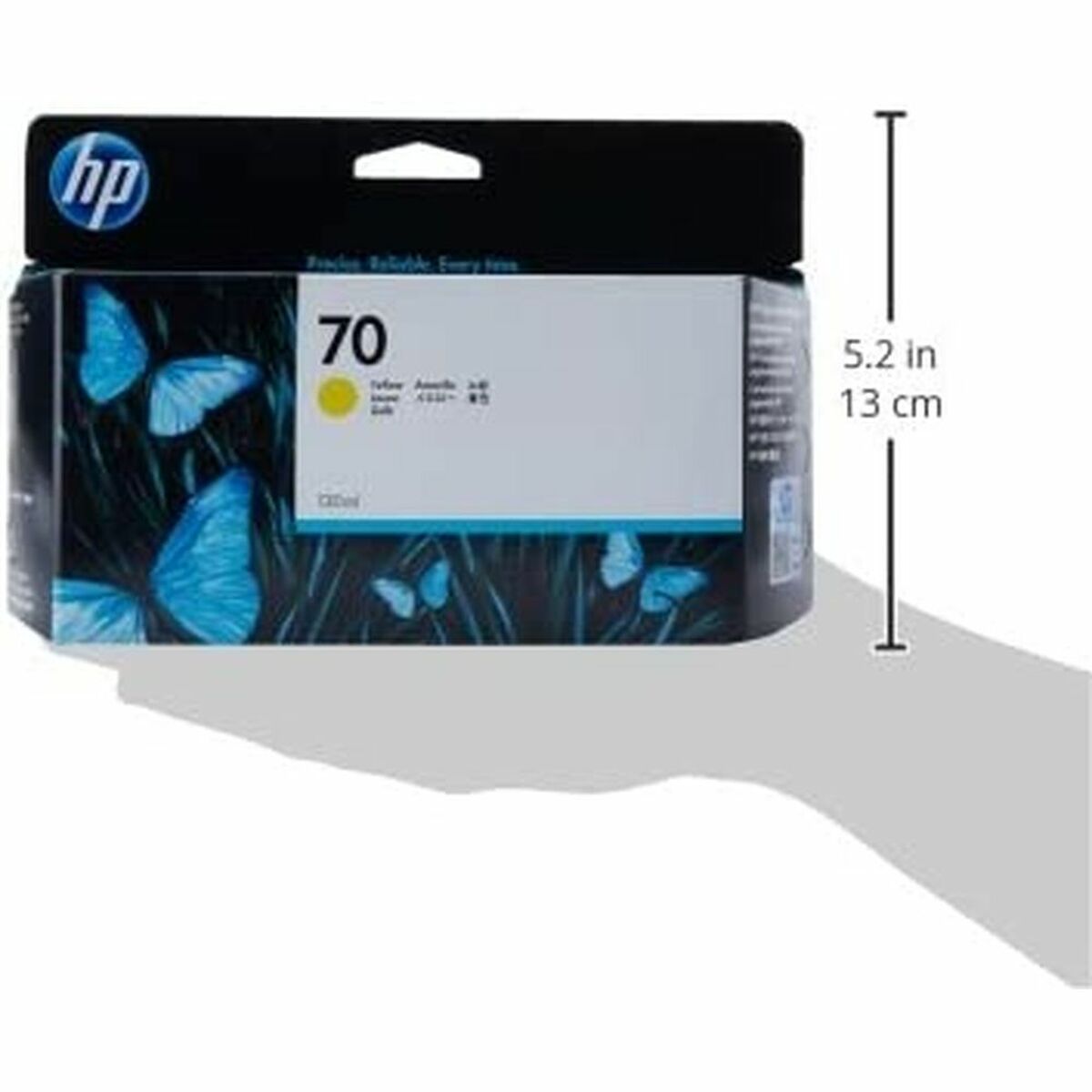 HP 70 original Ink cartridge C9454A yellow standard capacity 130ml 1-pack with Vivera Ink cartridge