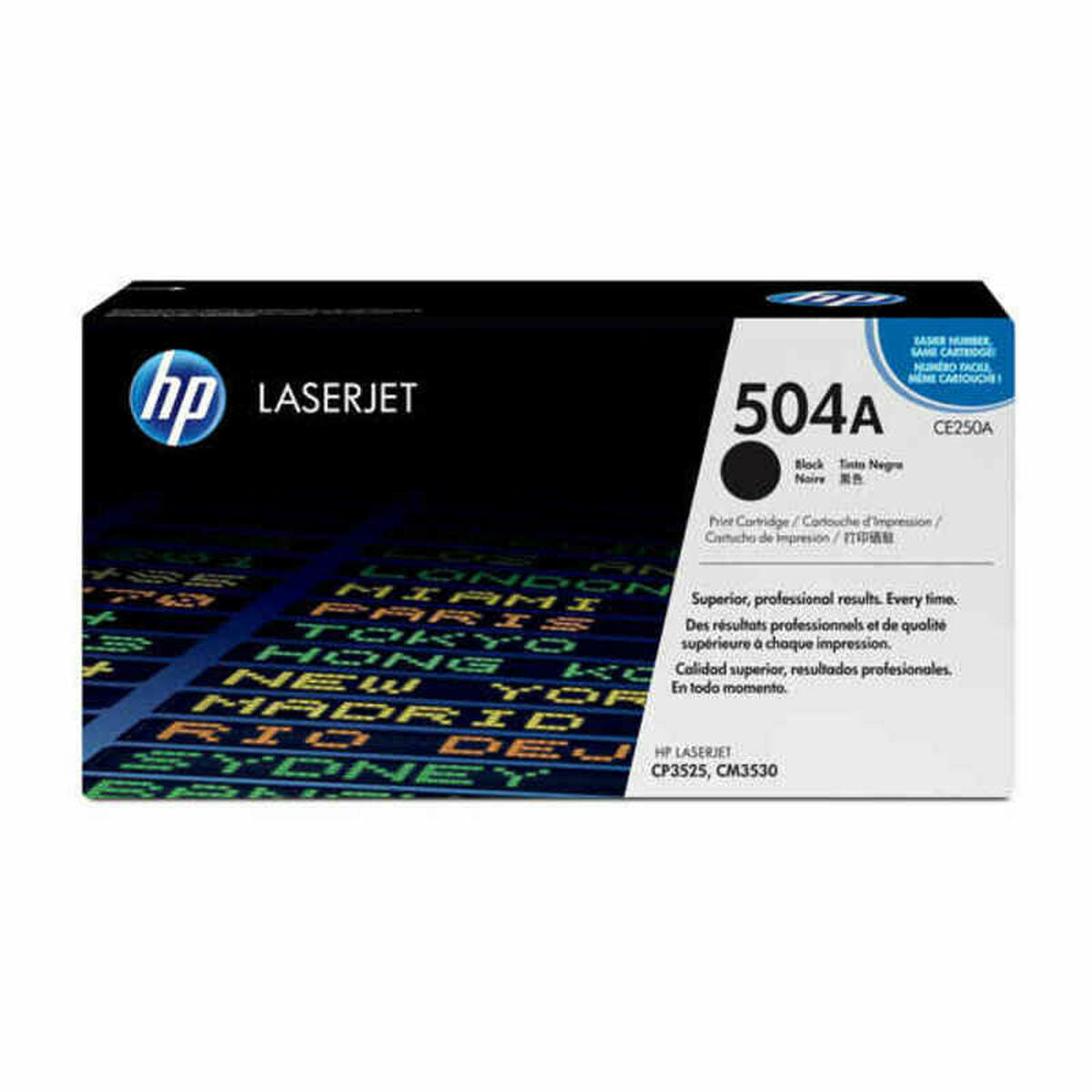 HP 504A original Colour LaserJet Toner cartridge CE250A black standard capacity 5.000 pages 1-pack ColorSphere