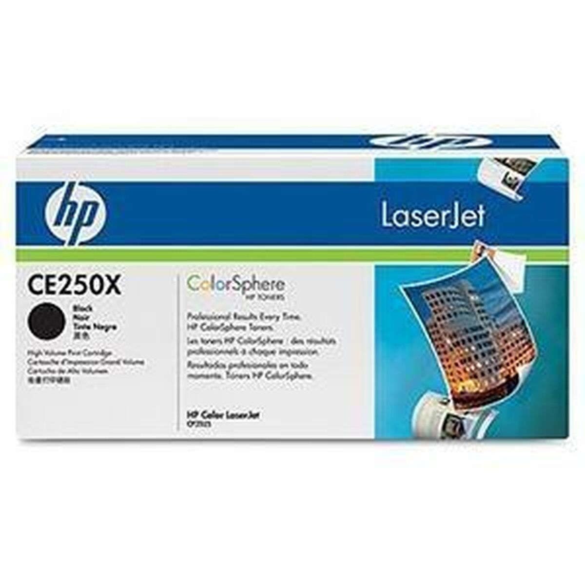 HP 504X original Colour LaserJet Toner cartridge CE250X black high capacity 10.500 pages 1-pack ColorSphere