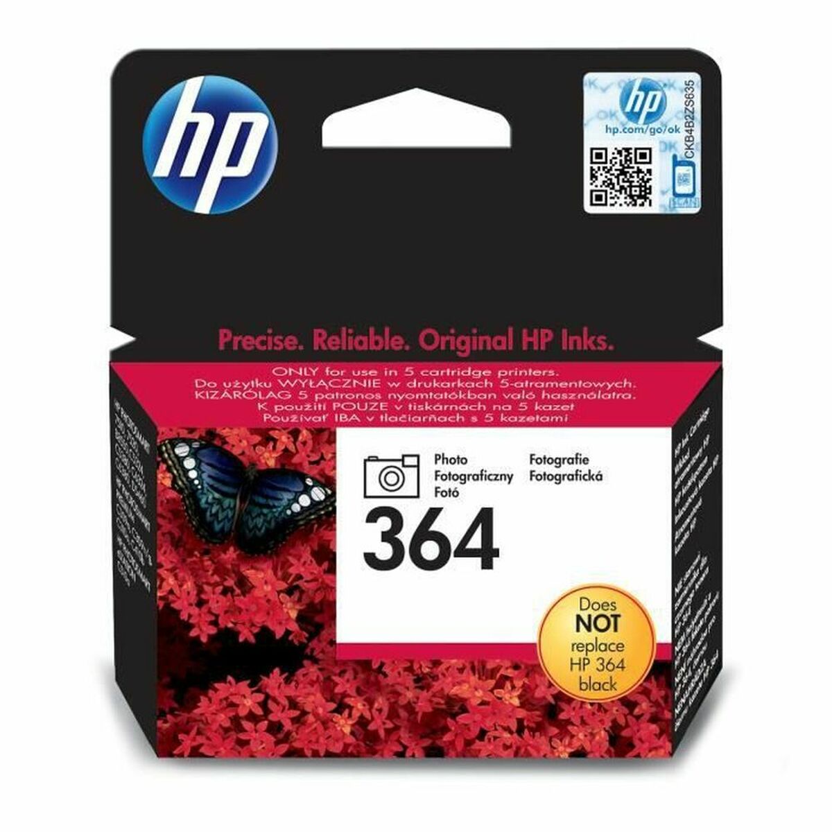 HP 364 photo Black Ink Cart/Vivera Ink
