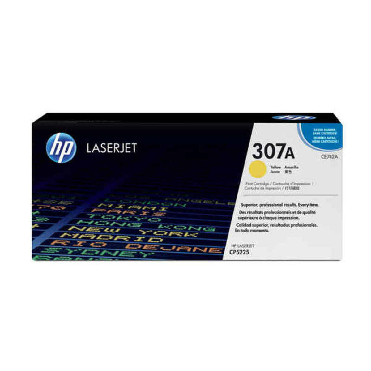 HP original Colour LaserJet CE742A Toner cartridge yellow standard capacity 7.300 pages 1-pack