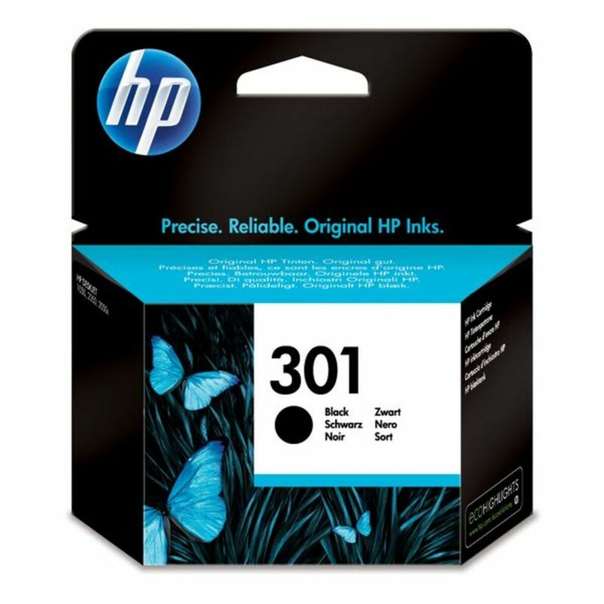 HP 301 original Ink cartridge CH561EE 310 black standard capacity 3ml 190 pages 1-pack Blister multi tag