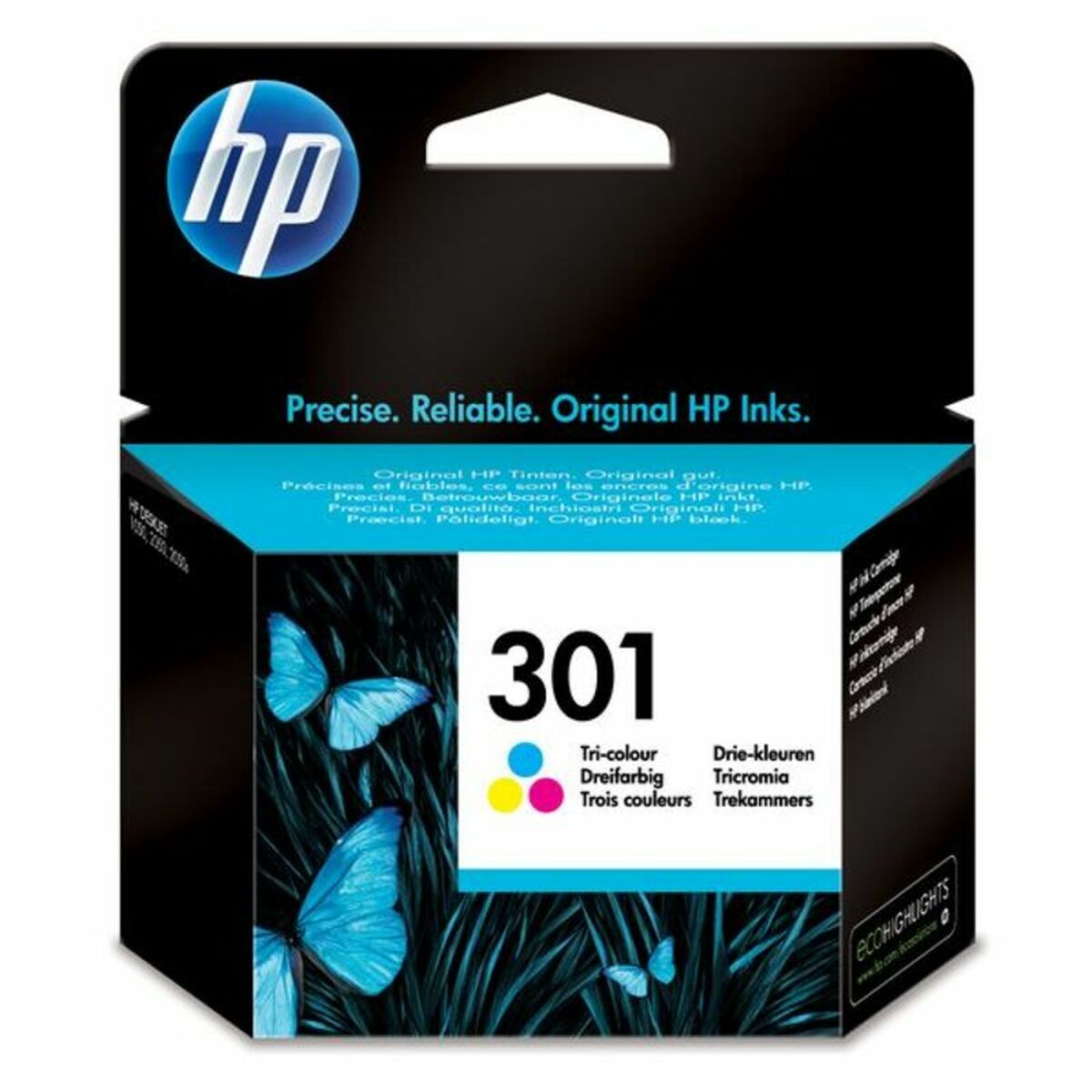 HP 301 original Ink cartridge CH562EE 301 tri-colour standard capacity 3ml 165 pages 1-pack Blister multi tag