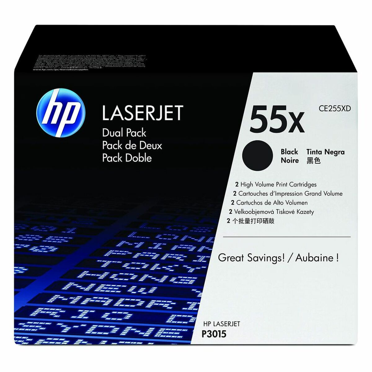 HP original LaserJet CE255XD original Toner cartridge black high capacity 2-pack