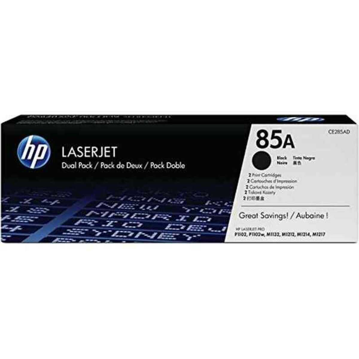 HP 85A original LaserJet Toner cartridge CE285AD black standard capacity 1.600 pages 2-pack