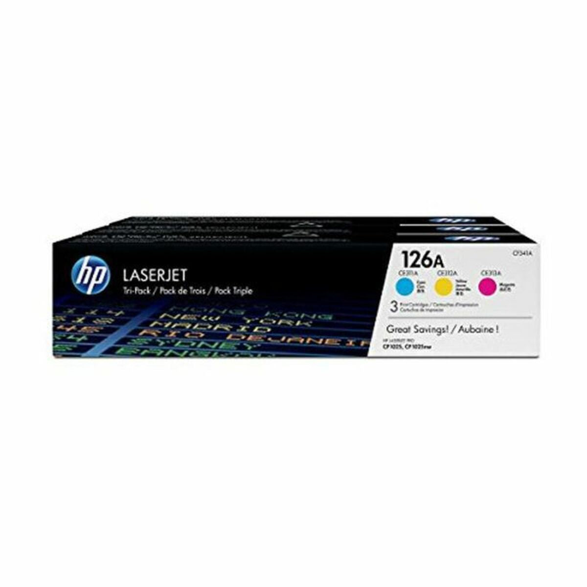 HP 126A original Toner cartridge CF341AD cyan magenta yellow 3x 1.000 pages 3-pack