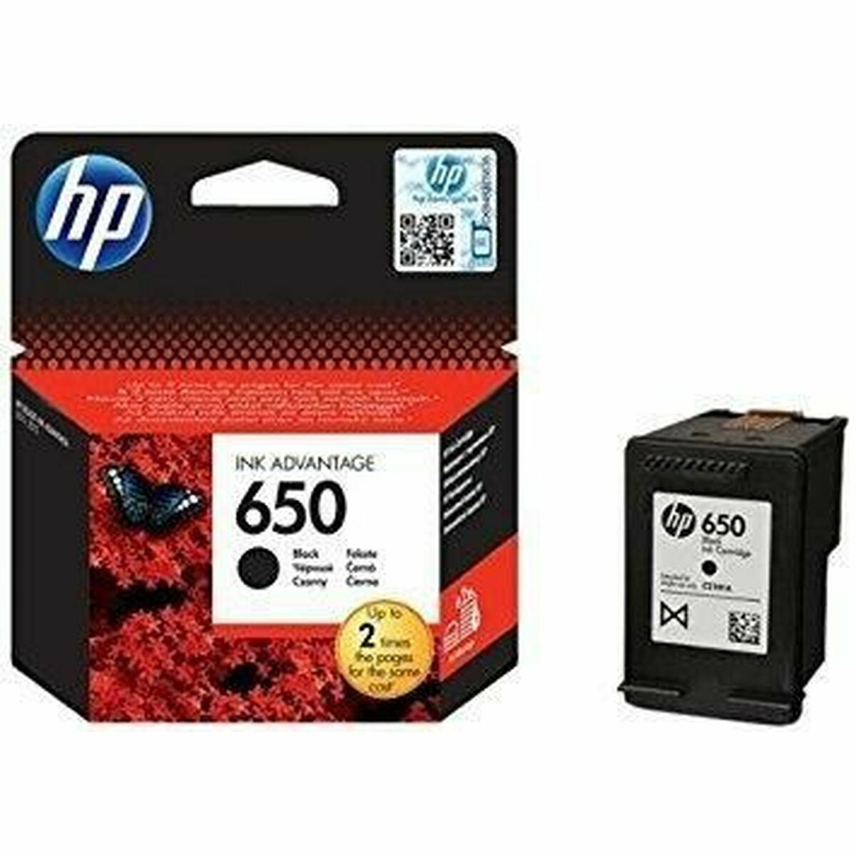 HP 650 - Ink Cartridge Original - Black - 13,5 ml