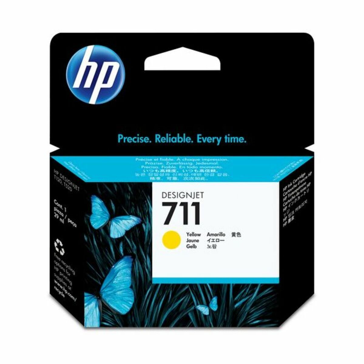 HP 711 original Ink cartridge CZ132A yellow standard capacity 29ml 1-pack