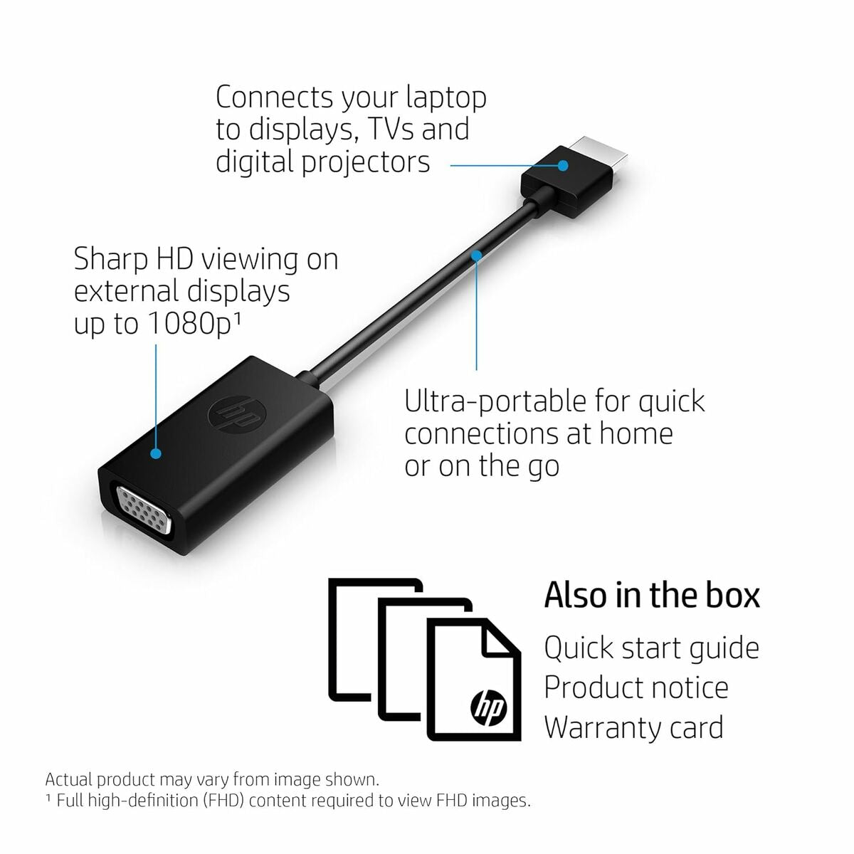 HP HDMI to VGA Adapter No localization