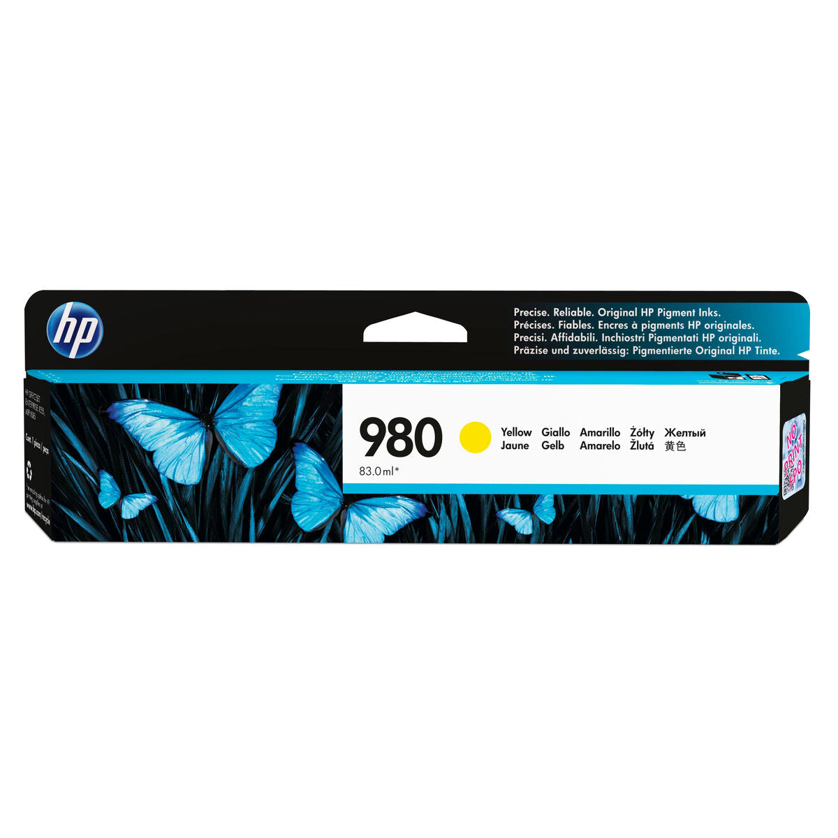 HP 980A original Ink cartridge D8J09A yellow standard capacity 83ml 6.600 pages 1-pack Office jet Enterprise
