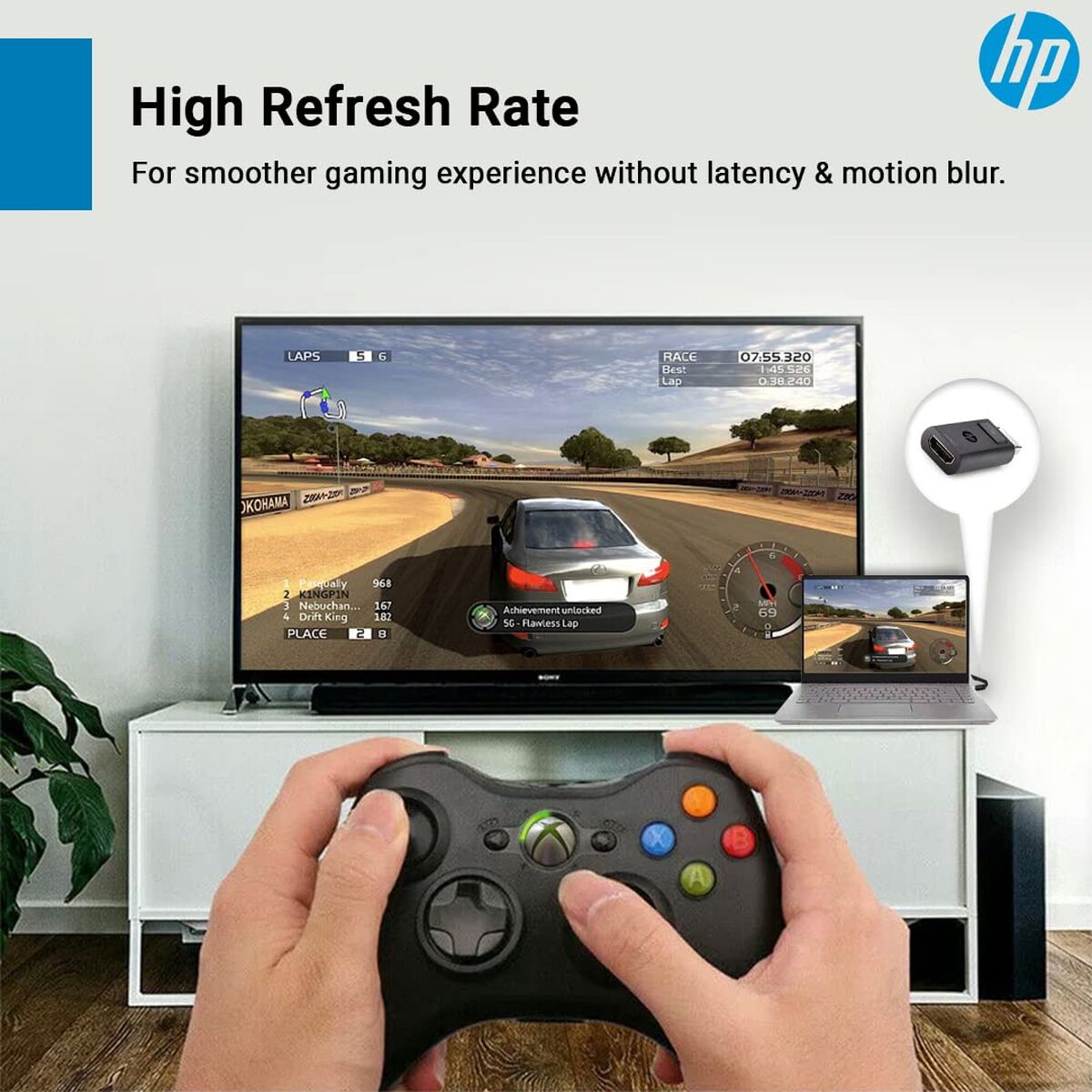 HP DisplayPort to HDMI 1.4 Adapter