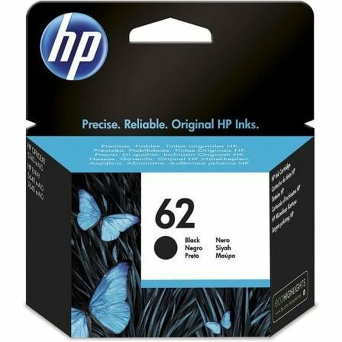 HP 62 Black Original Ink Cartridge cartouche d'encre 1 piece(s) Noir