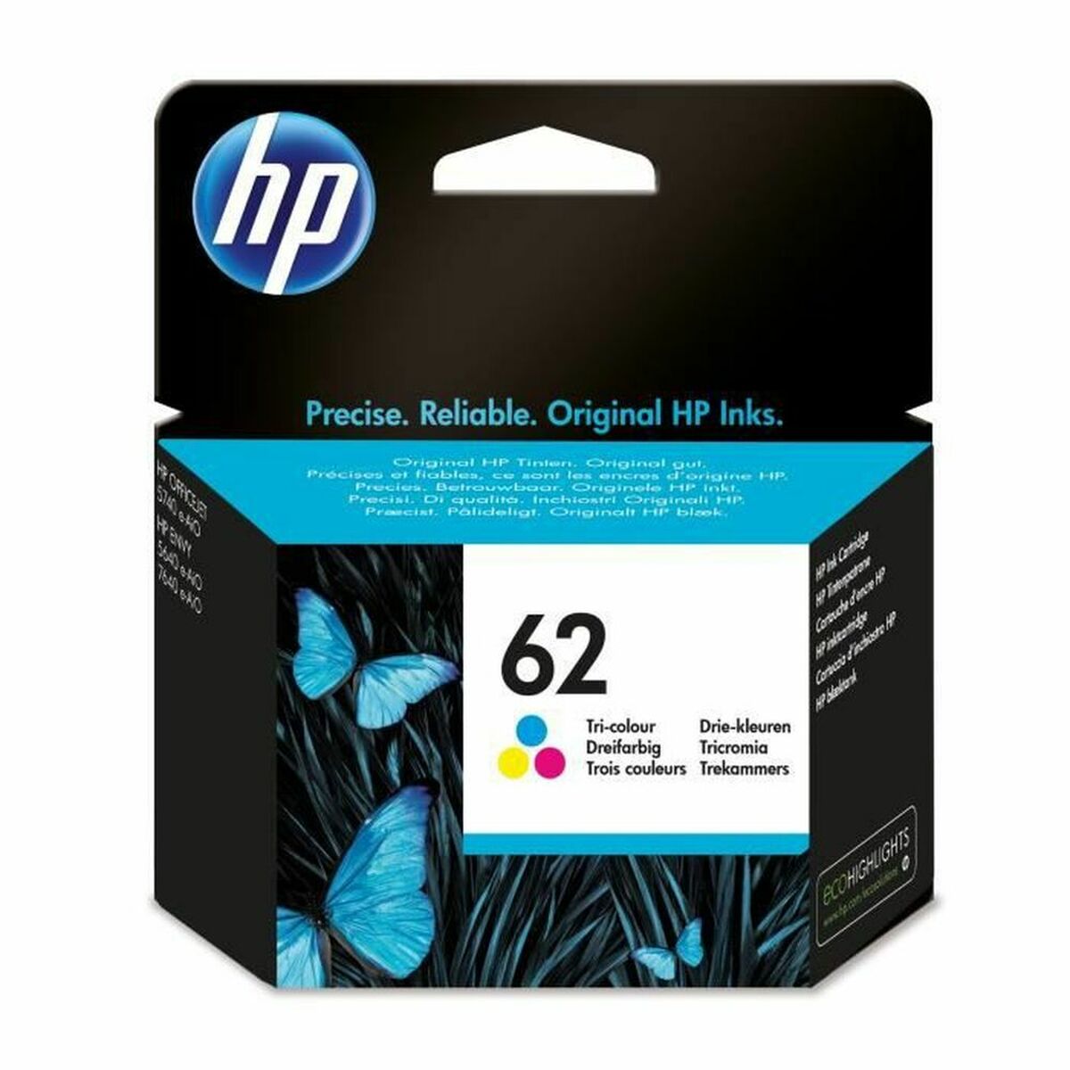 HP 62 original Ink cartridge C2P06AE UUS tri-colour standard capacity 1-pack
