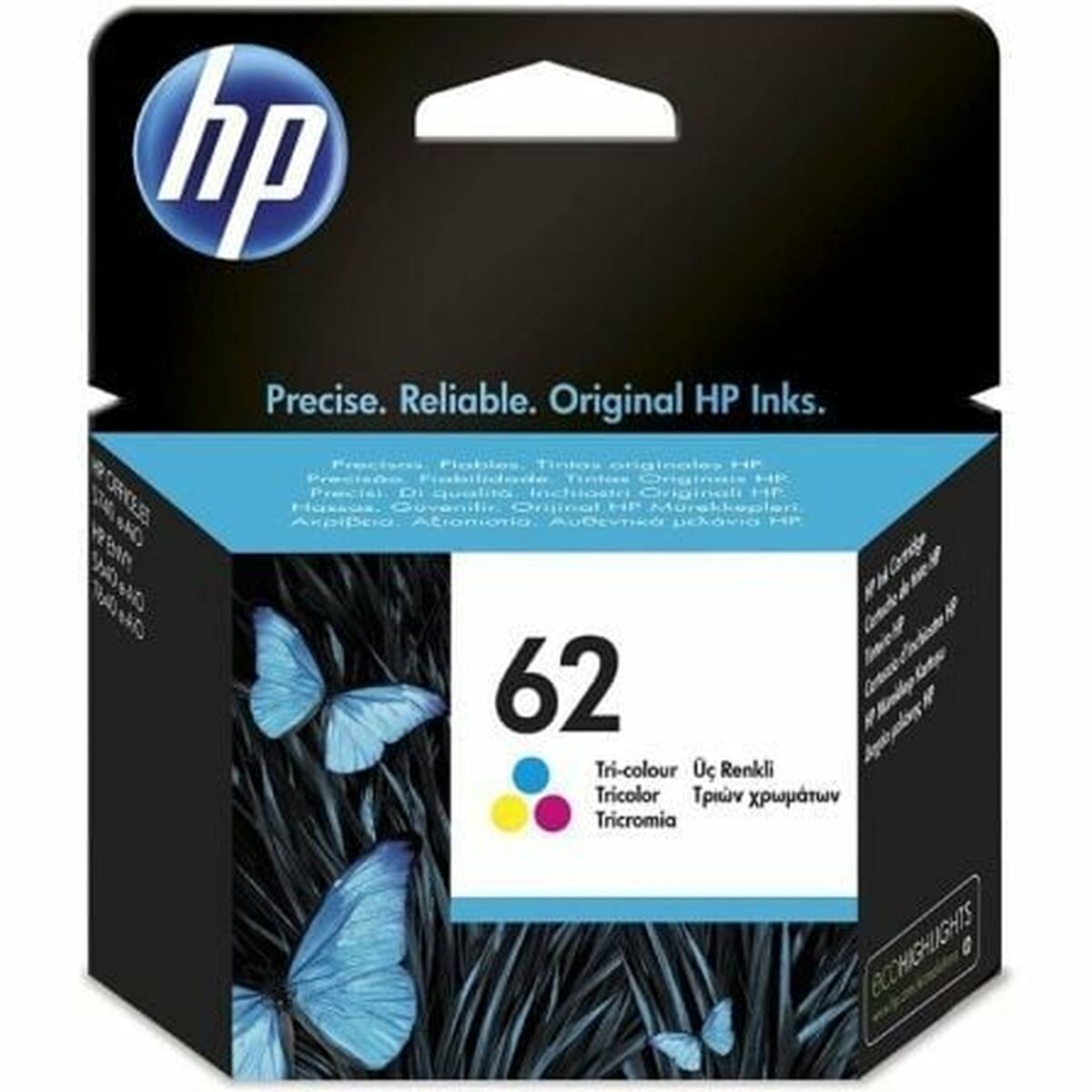 HP 62 Tri-color Original Ink Cartridge cartouche d'encre 1 piece(s) Cyan, Magenta, Jaune