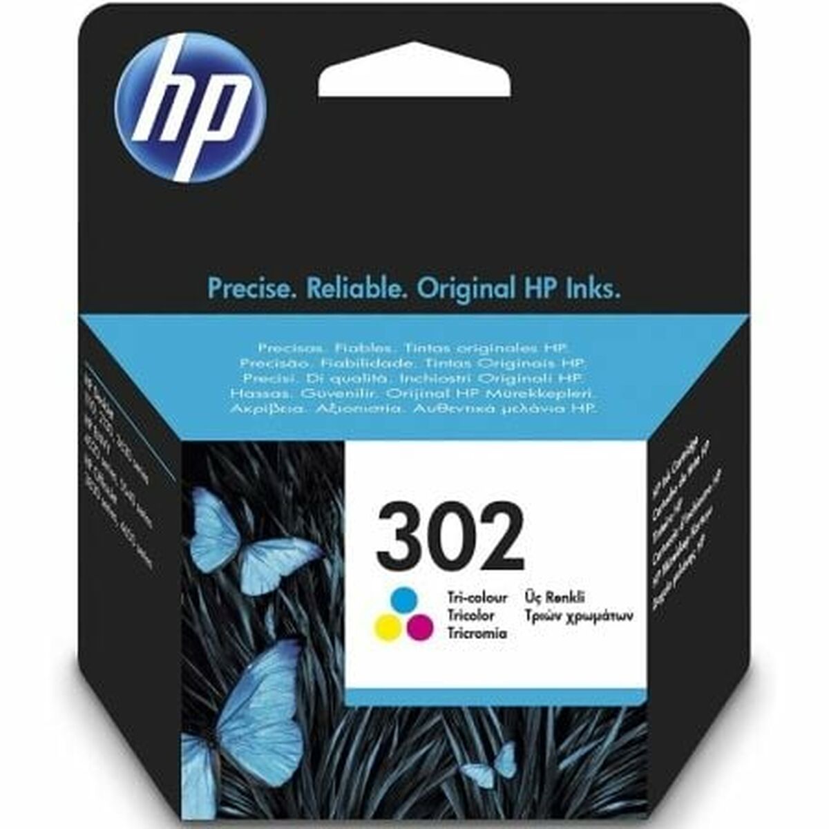 HP 302 original Tri-color Ink cartridge F6U65AE 301 Blister