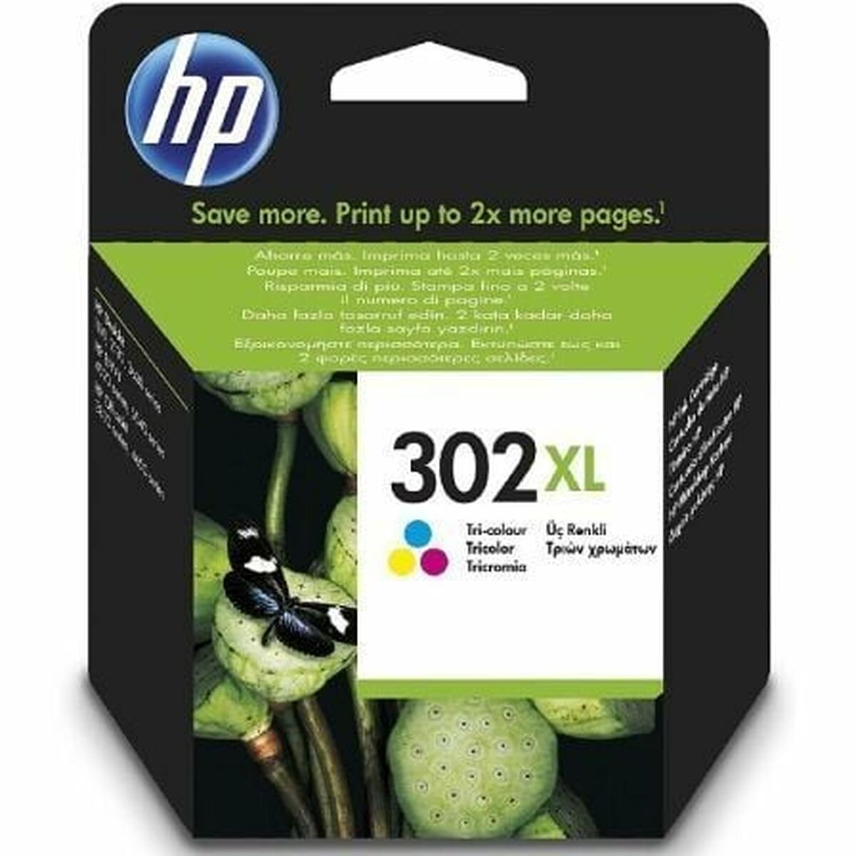 HP 302XL original Tri-color Ink cartridge F6U67AE 301 Blister