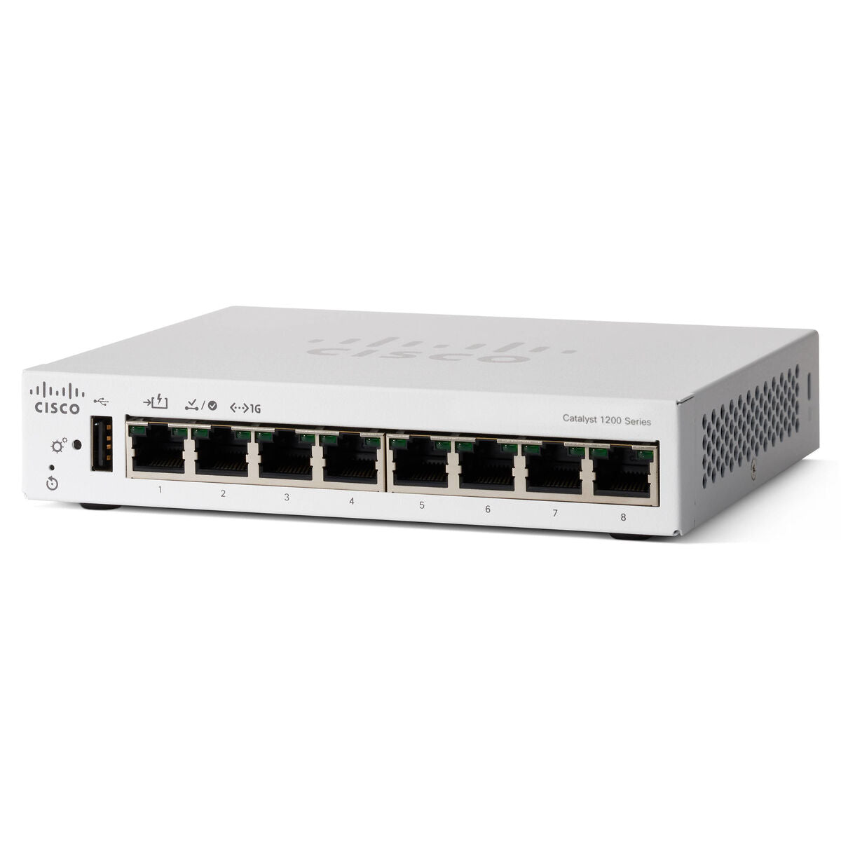 CISCO Catalyst 1200 8-port GE Desktop Ext PS PoE Input