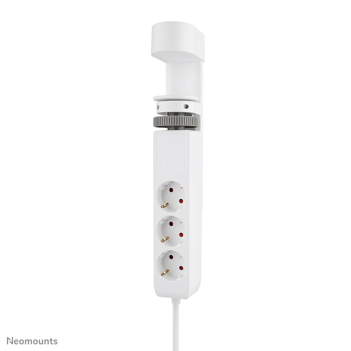 NEOMOUNTS VOLT Desk Clamp socket with Quick-charge USB Ports clamp 0-50mm 3x type-F 230V 1x USB-A 18W 2x USB-C 20W