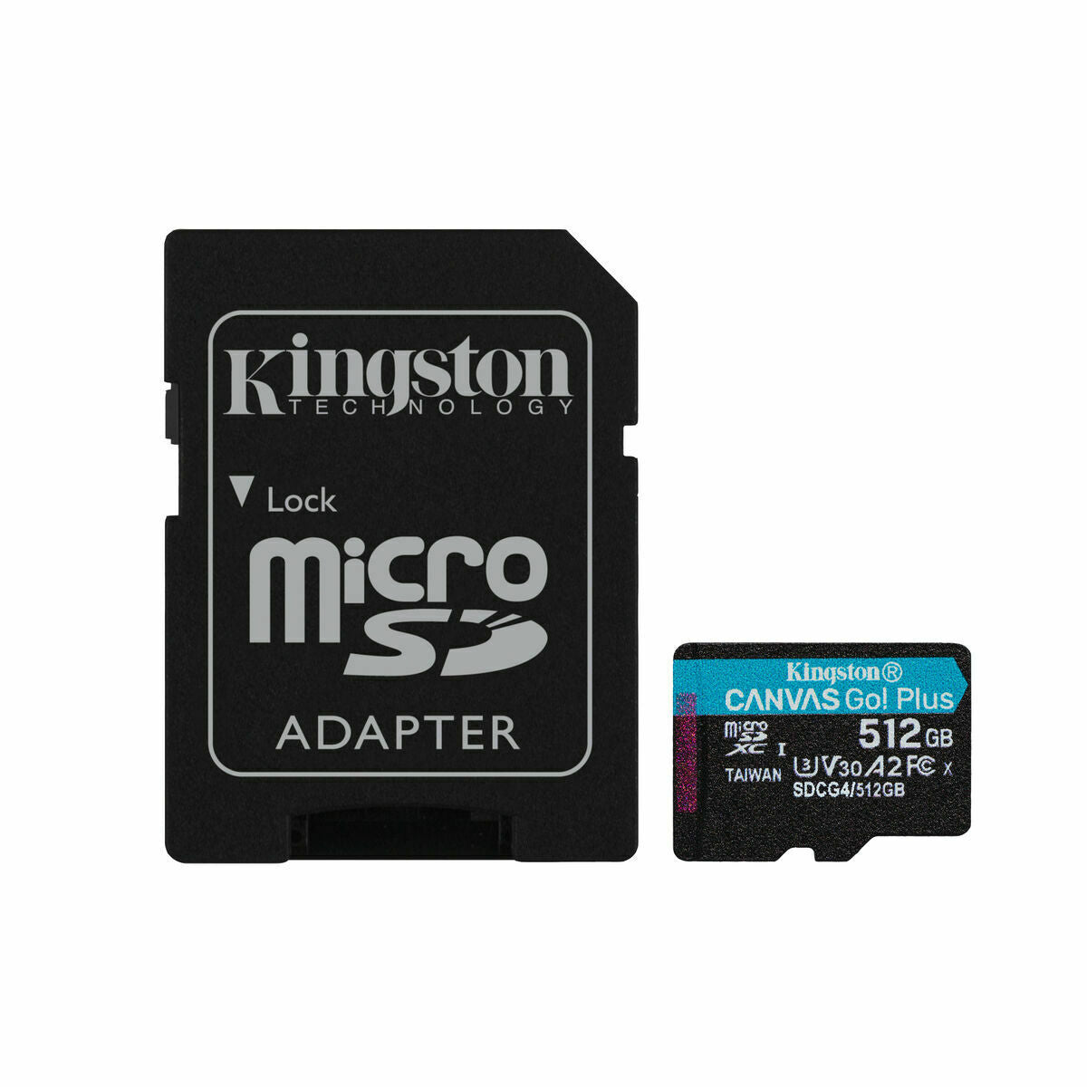 KINGSTON 512Go microSDXC Canvas Go Plus Gen4 200Mo/s A2 U3 V30 Card + Adapter