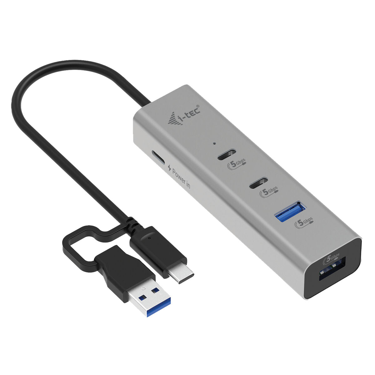 I-TEC Universal Charging Metal HUB 2x USB-C 3.2 Gen.1 + 2x USB-A 3.2 Gen.1 1x USB-C PD 85W