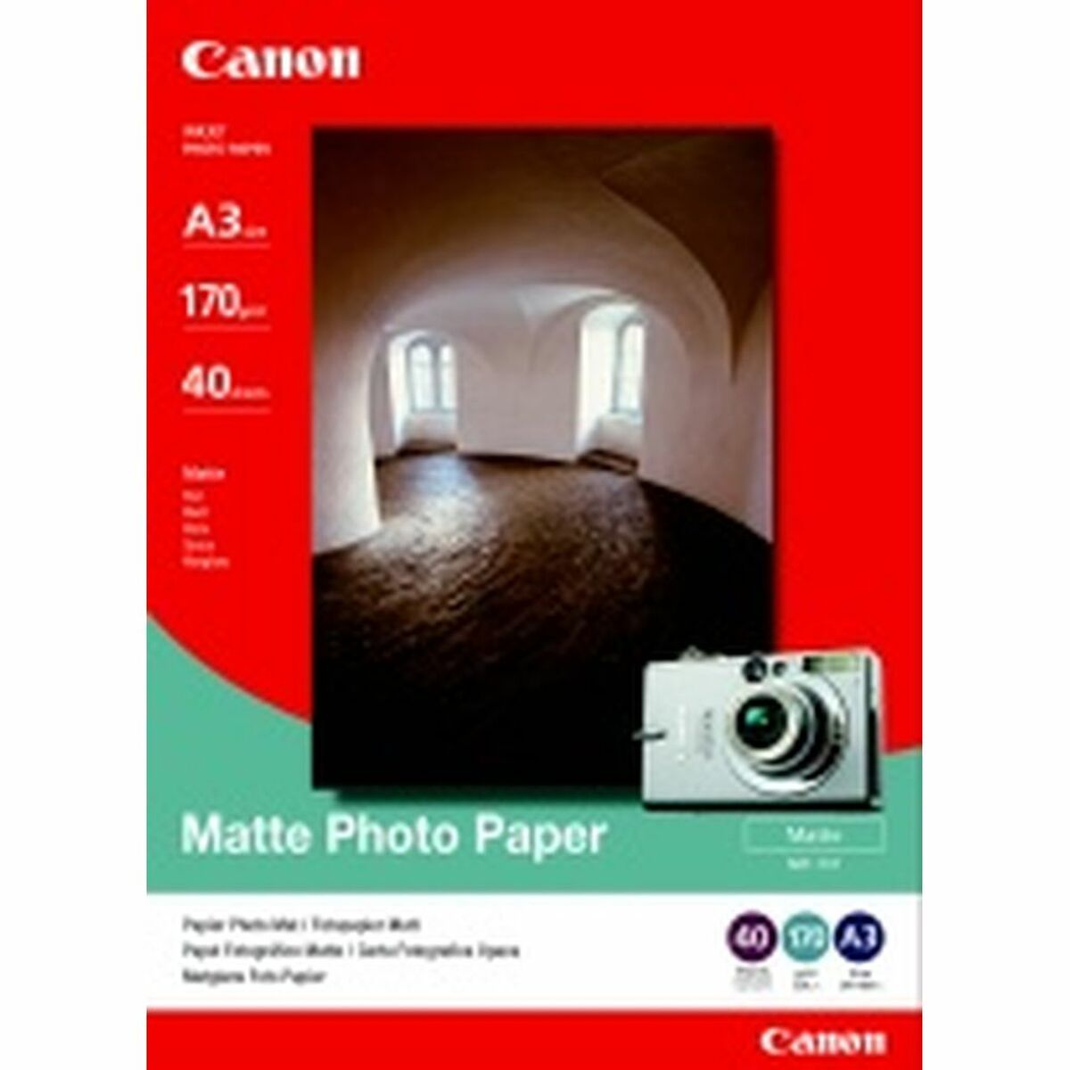 CANON MP-101 matte photo  papier 170g/m2 A3 40 feuilles pack de 1