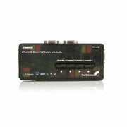 4 Port USB KVM Switch w/Audio+Cables
