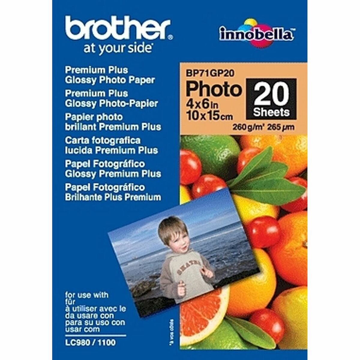BROTHER Papier photo brillant 10x15 20 f