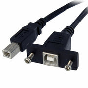 1ft Panel Mount USB B to B Cable - F/M