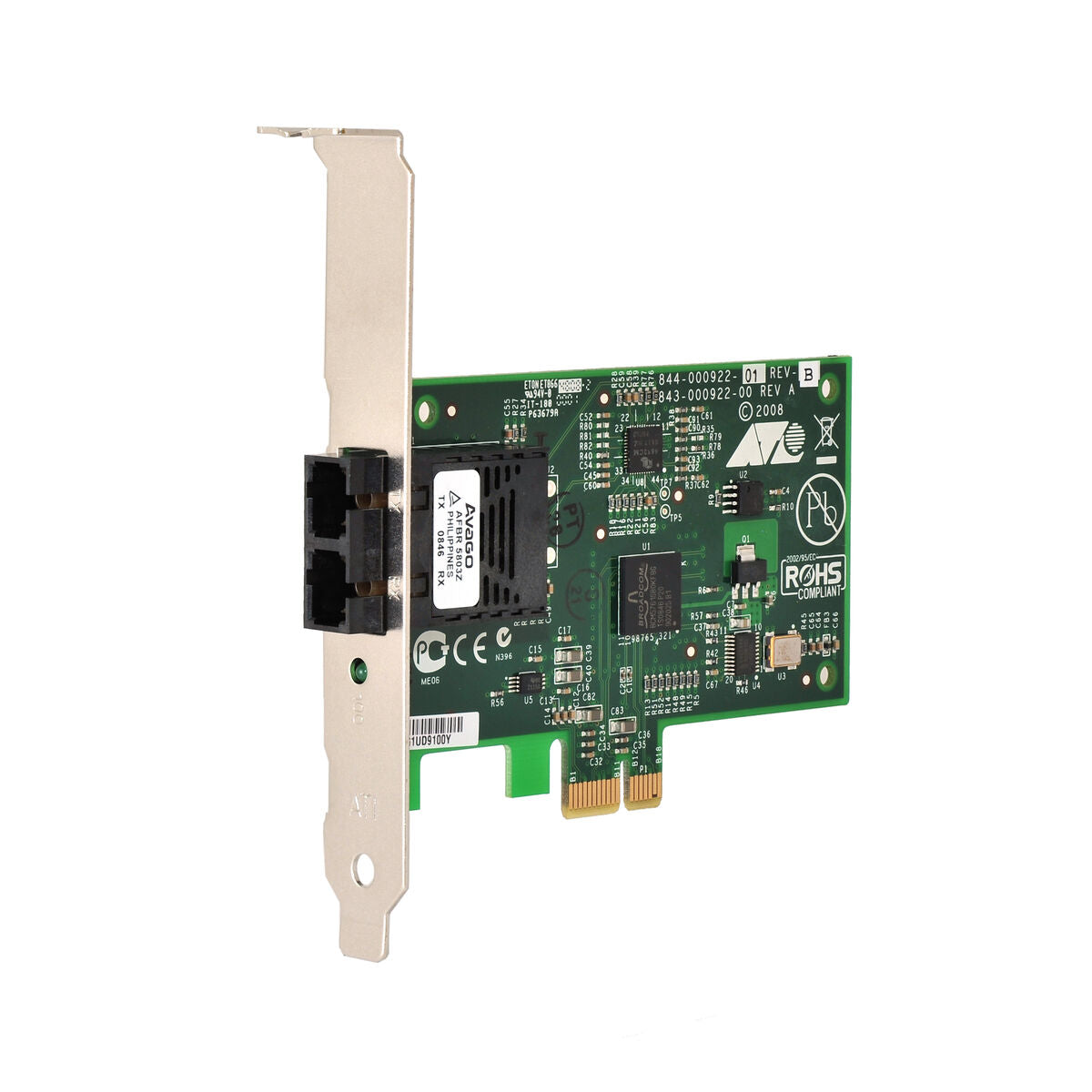 ALLIED PCI-Express PCIe x1 Secure Adapter card with 100BaseFX SC interface